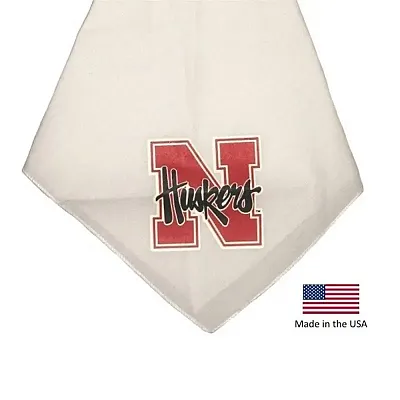 Smart Dog Products Nebraska Huskers White Pet Bandana