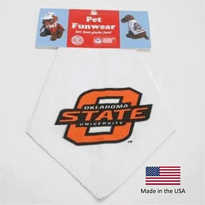 Smart Dog Products Oklahoma State Cowboys White Pet Bandana