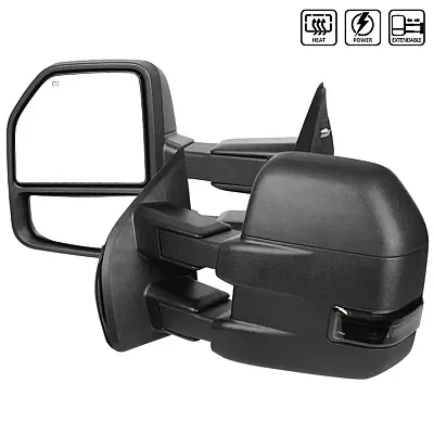 SPEC-D TUNIN 015F3GHPFS Towing Mirrors-Black Texture Smoke