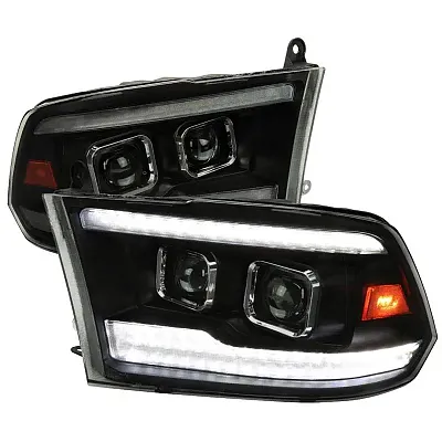 SPEC-D TUNIN 09SMG7SQRS Projector Headlights With Black Hou