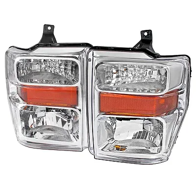 SPEC-D TUNIN LHF25008RS Superduty Chrome Euro Headlights