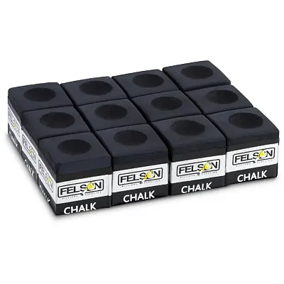 Pool Cue Chalk 12-pack, Black SFELS-011