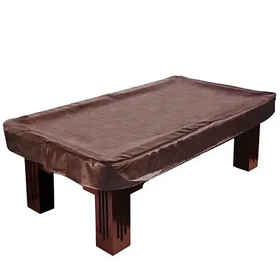 8-Foot Brown Leatherette Billiard Table Cover SFELS-701