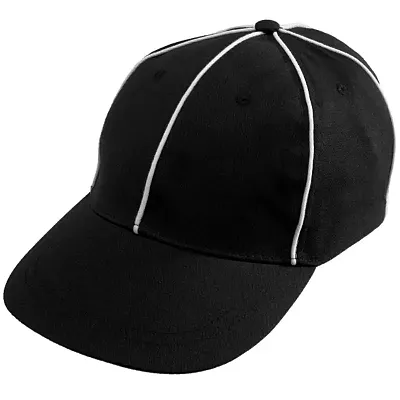 Official Referee Hat | Adjustable Black with White Stripes SFOO-