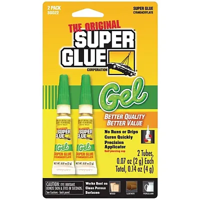 Super Glue Sgg22-48 Thick Gel Super Glue Tubes (Double Pack)