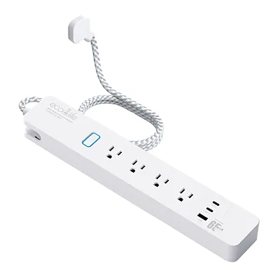 Eco4Life C380N 4-Ac Outlet And 3-Usb Port 900-Joules Smart Wi-Fi Surge Protector
