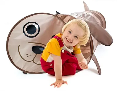 6 Foot Puppy Themed Children&#039;s Exploration Pop-Up Tunnel SGYM-10