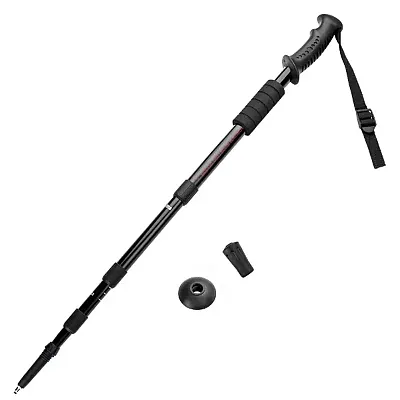 53" Black Shock-Resistant Adjustable Trekking Pole SHIK-003