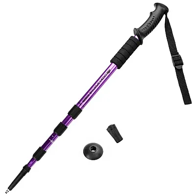 53" Purple Shock-Resistant Adjustable Trekking Pole SHIK-004