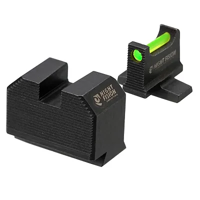 Night Fision Optic Height Fiber Optic Sight Set For Sig Sauer P320 Green Front/B