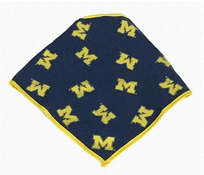 SportyK9 Michigan Wolverines Dog Bandana Style #2 - Small