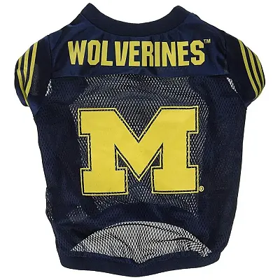 SportyK9 Michigan Wolverines Dog Jersey - Alternate Style - Small