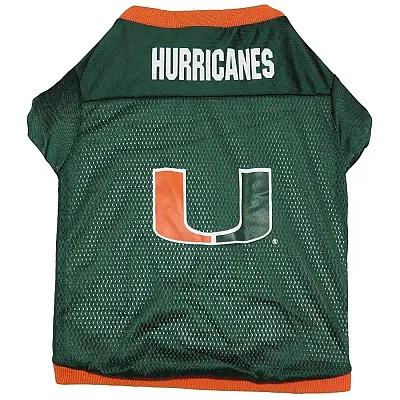 SportyK9 Miami Hurricanes Dog Jersey - Alternate Style - Large