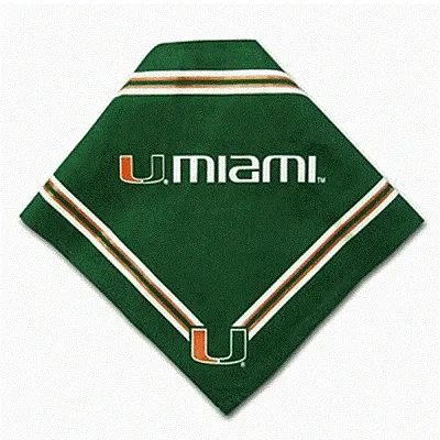 SportyK9 Miami Hurricanes Dog Bandana - Small