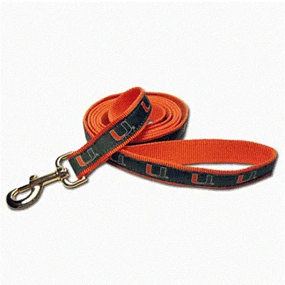 SportyK9 Miami Hurricanes Dog Leash Alternate Style - Small