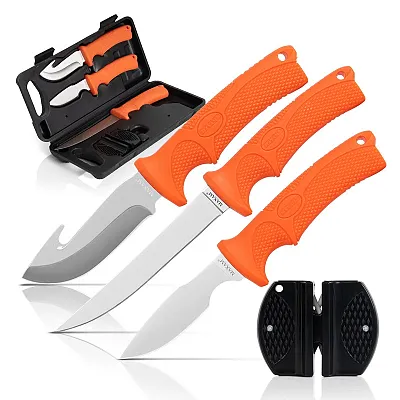 Maxam 5pc Fixed Blade Skinning Knife Set.-SKMXSK5