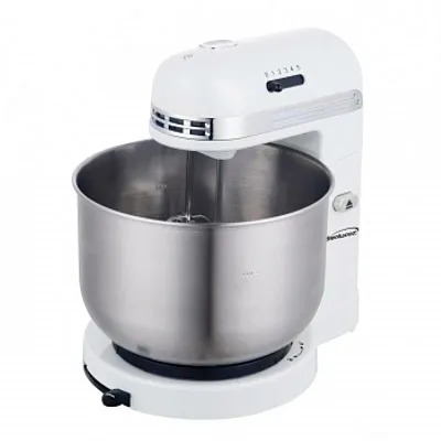 Brentwood 5 Speed Stand Mixer with 3.5 Quart Stainless Steel Mixing Bowl in Whit