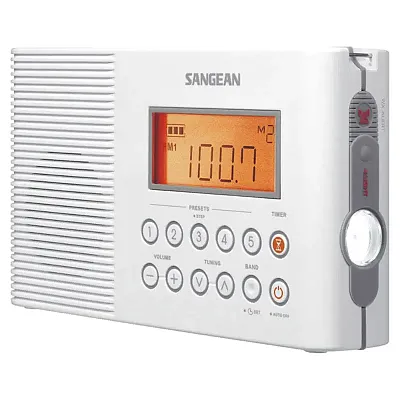 Sangean H201 H201 Portable 3-Band Am/Fm/Weather-Alert Water-Resistant Shower Clo