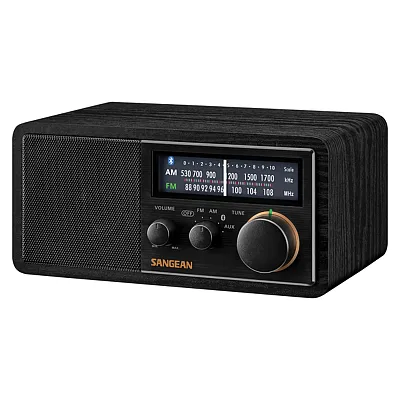 Sangean Sg-118 Sg-118 Tabletop Retro Wooden Cabinet Am/Fm Analog Radio Receiver
