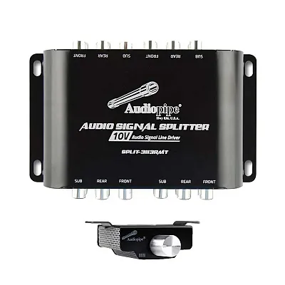 Audiopipe Rca 1 In /3 Out 10V Audio Signal Line Driver With Remo