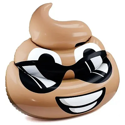 5.5-foot Dreamy Deuce Poop Emoji Pool Float SPOA-012