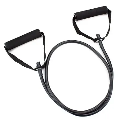 4&#039; Black Medium Tension (12 lb.) Exercise Resistance Band SRTB-0