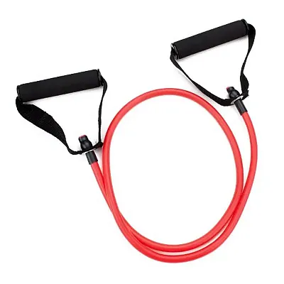 4&#039; Red Medium Tension (12 lb.) Exercise Resistance Band SRTB-004