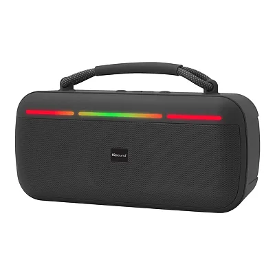 Iq Sound Iq-3521Rgb Blk 15-Watt-Rms Halo Glow Portable Bluetooth Rechargeable Sp