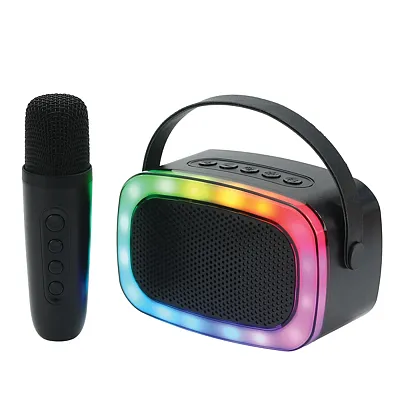 Iq Sound Iq-908K Blk Mini Karaoke Portable Bluetooth Speaker With Wireless Micro