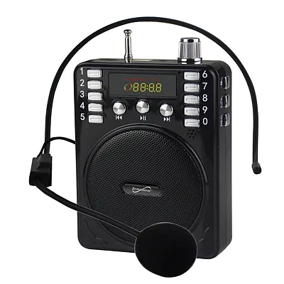 Supersonic Sc-1443Bt Blk Bluetooth Portable Pa Speaker Voice Amplifier With Micr