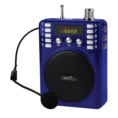 Supersonic Sc-1443Bt Blue Bluetooth Portable Pa Speaker Voice Amplifier With Mic