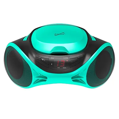 Supersonic Sc-726Bt Teal 3-Watt-Rms Portable Bluetooth Cd Music System With Buil
