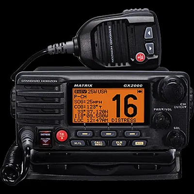 STANDARD GX2000B Vhf Matrix W/Hailer Opt Remote Blk
