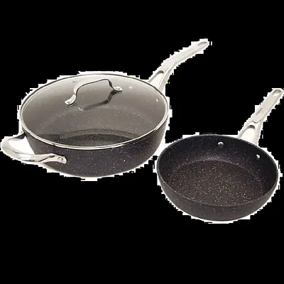 STARFRIT USA 0337002000 The Rock 8&11&#039;Frypan W/Ss Hndl+Lid