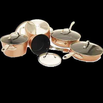 STARFRIT USA 30910001ST The Rock 10-Pc. Cppr Set W/Ss Hndls