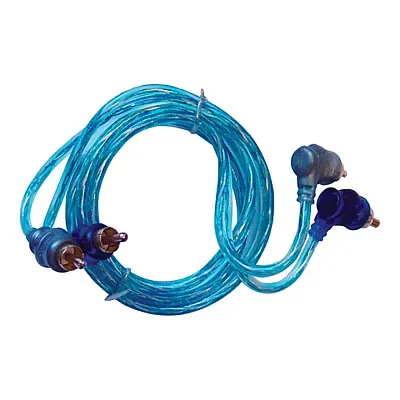 Rca Cable 3&#039; Right Angle Blue/Platinum Twisted