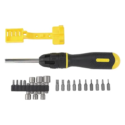 Stanley 62-574 20-Piece Multi-Bit Ratcheting Screwdriver Set, 62-574