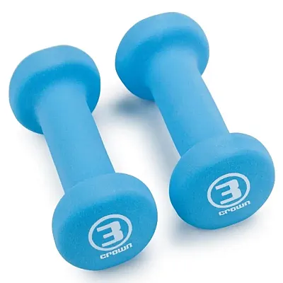 Pair of 3lb Cyan Neoprene Body Sculpting Hand Weights SWGT-003