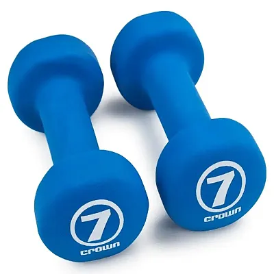 Pair of 7lb Royal Blue Neoprene Body Sculpting Hand Weights SWGT