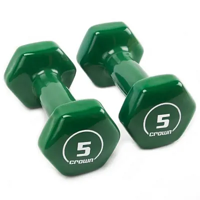 Vinyl Hex Hand Weights, 5 LB SWGT-805