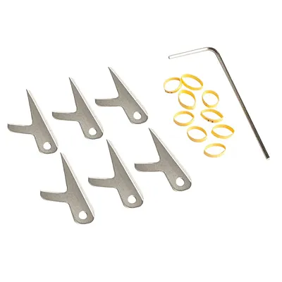 Swhacker #208 Broadhead Replacement Blades & Extra Shrink Tubing 100 Grain (6-Pa
