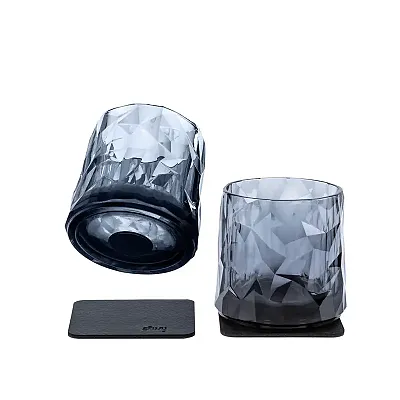 SILWY MAGNET KOWHG2 Magnetic Plas Glasses Tumbler Gry
