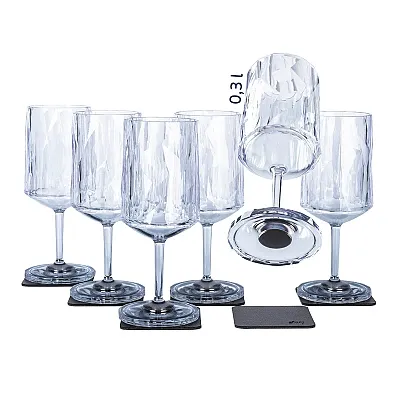 SILWY MAGNET KOWIGC3006 Magnetic Plastic Glasses Wine 0 3 L