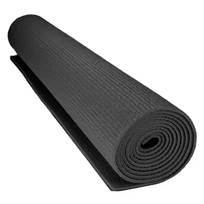 1/8-inch (3mm) Compact Yoga Mat with No-Slip Texture - Black SYO