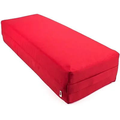 Large 26-inch Red Yoga Bolster and Meditation Pillow SYOG-573