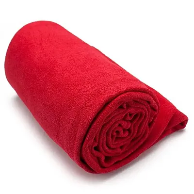 Red Non-Slip Microfiber Hot Yoga Towel with Carry Bag SYOG-701