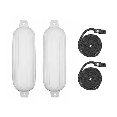 TAYLOR MADE 310162P 6&#039; X 22&#039; Bg Fender 2 Pk.White W/Blk