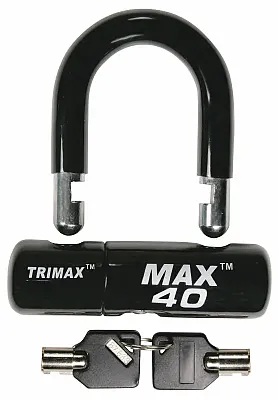 TRIMAX MAX40BK Dsc Lck Mtrcycle Blk/Blk