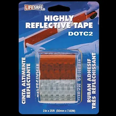 TOP TAPE RE2125 Reflective Tape Red/Silve