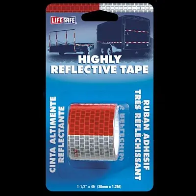 TOP TAPE RE800 1 1/2&#039; X 4&#039; Refl Tape Red